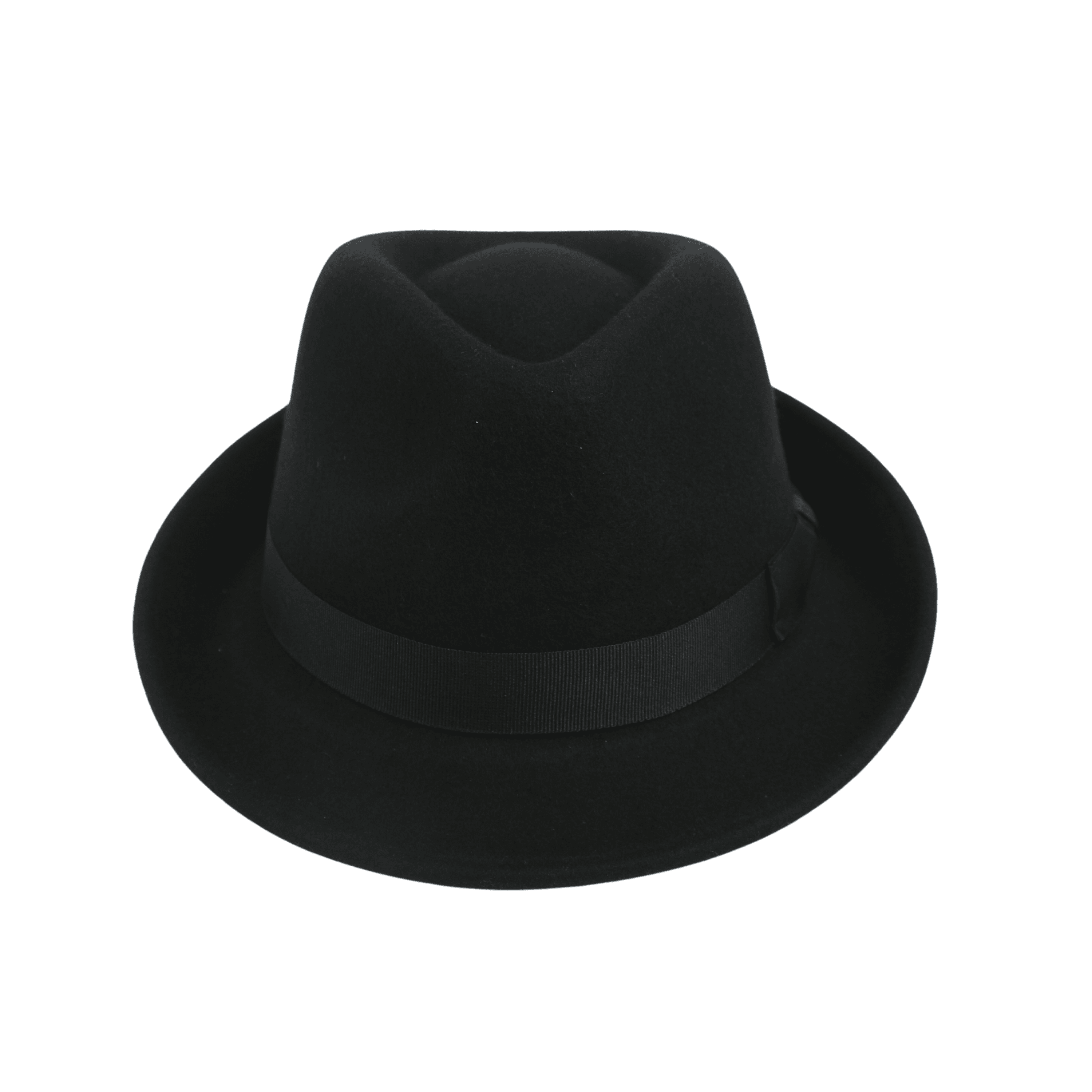 Teardrop Crown Trilby Short Brim Fedora Hat - hatsXcaps