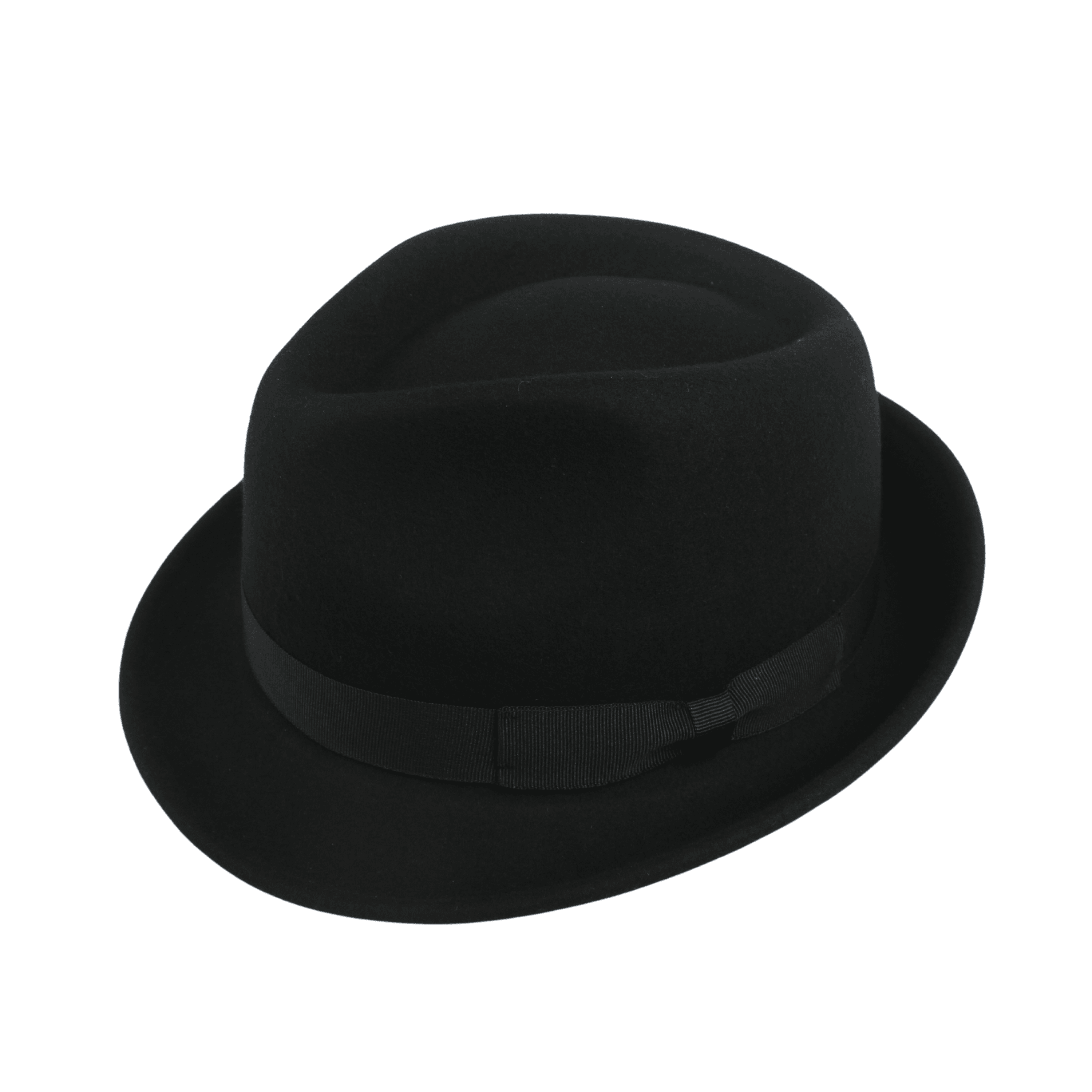 Teardrop Crown Trilby Short Brim Fedora Hat - hatsXcaps