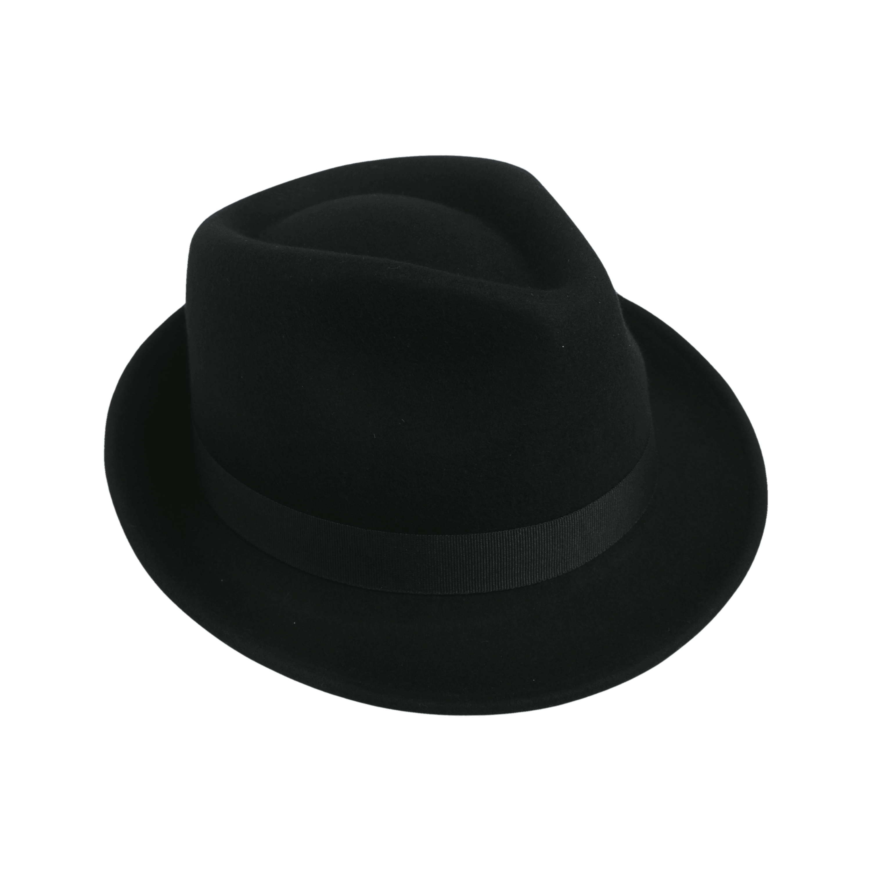 Teardrop Crown Trilby Short Brim Fedora Hat - hatsXcaps