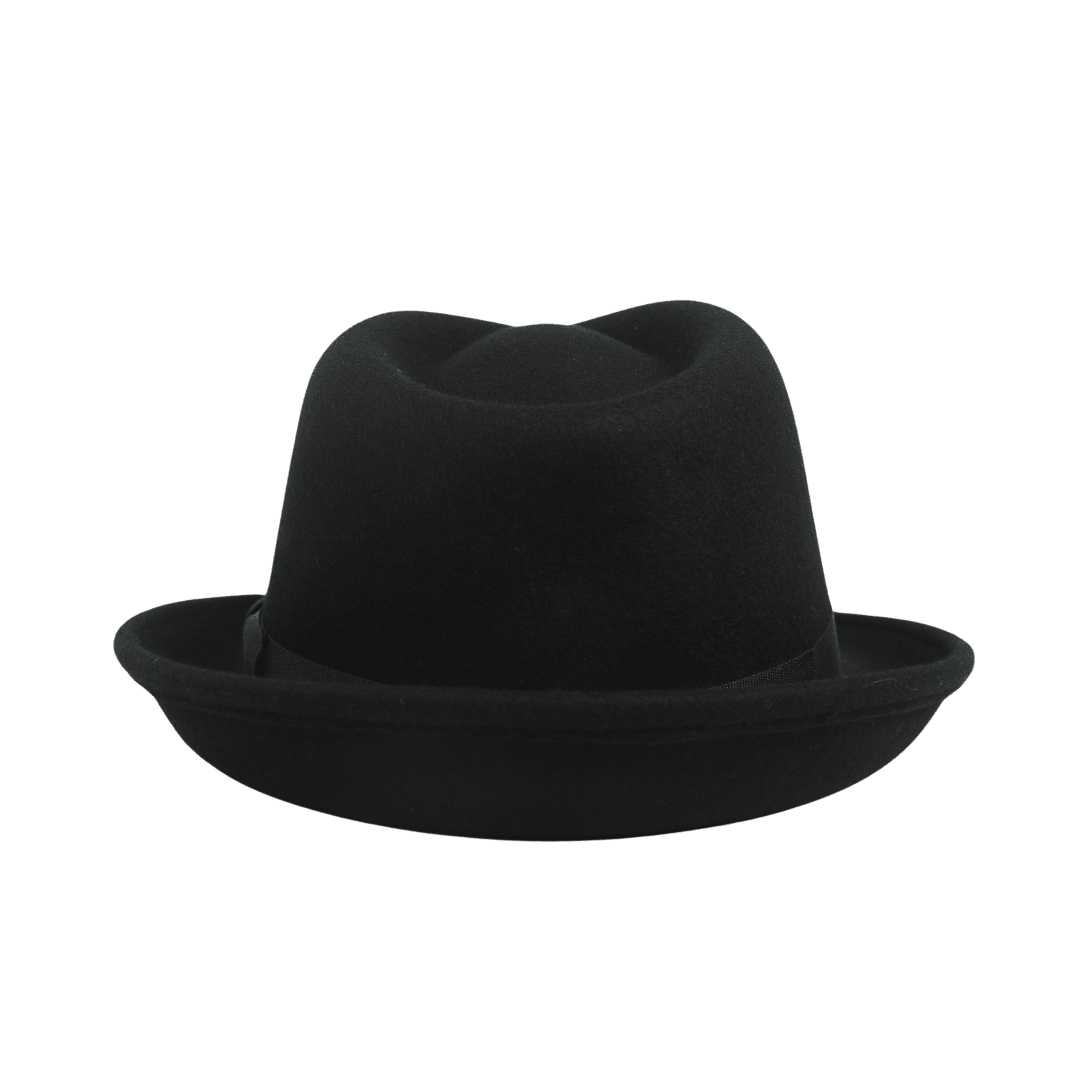 Teardrop Crown Trilby Short Brim Fedora Hat - hatsXcaps