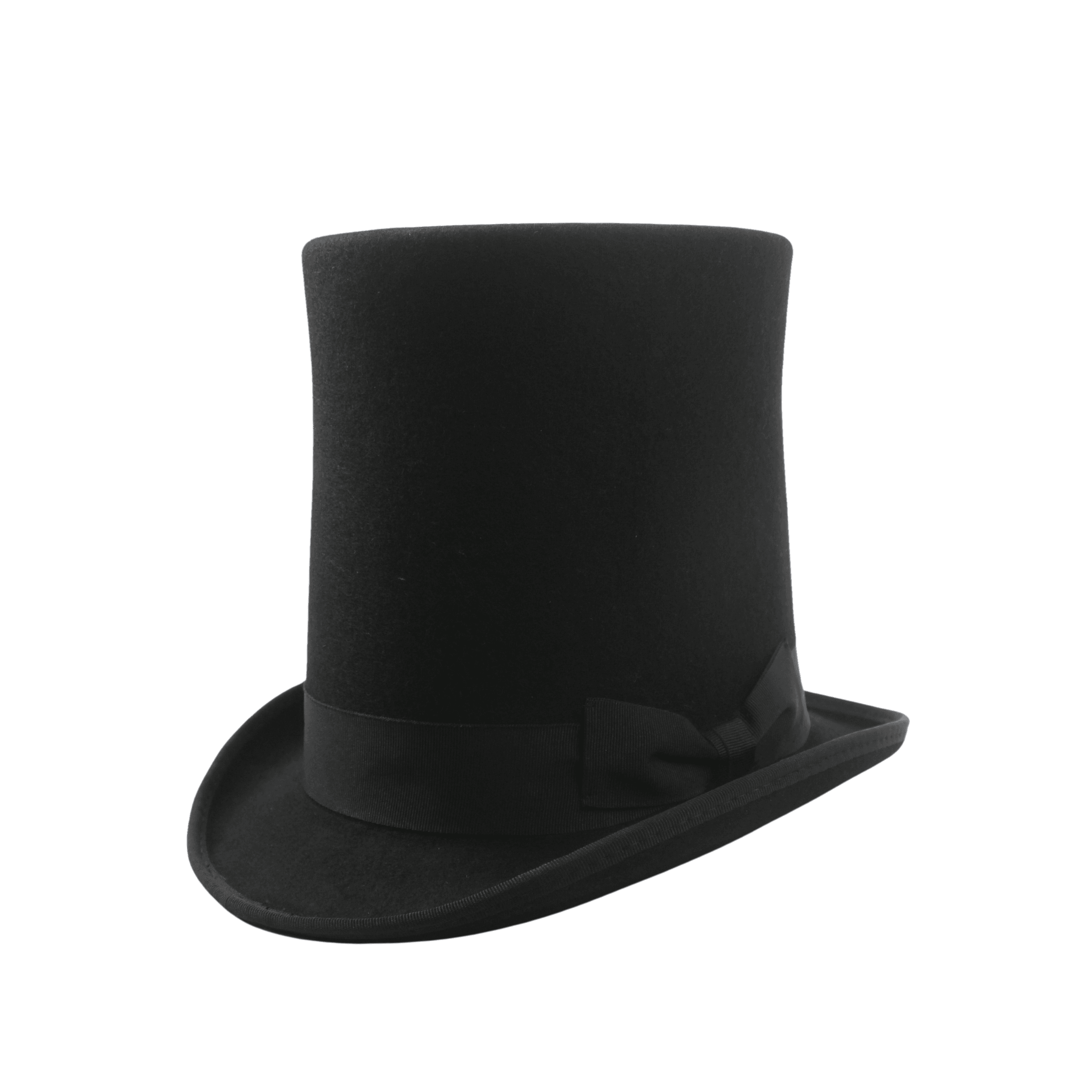 Classic High Crown Wool Felt Tall Top Hats with Removable Feather - hatsXcaps