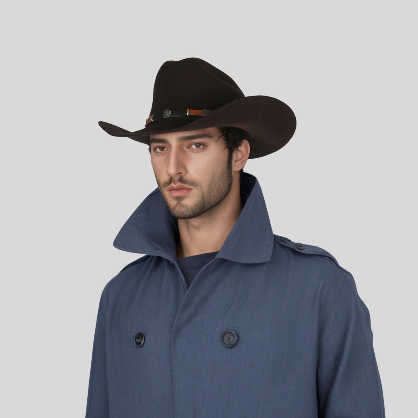 Premium Felt Cowboy Wide Brim Hat - hatsXcaps