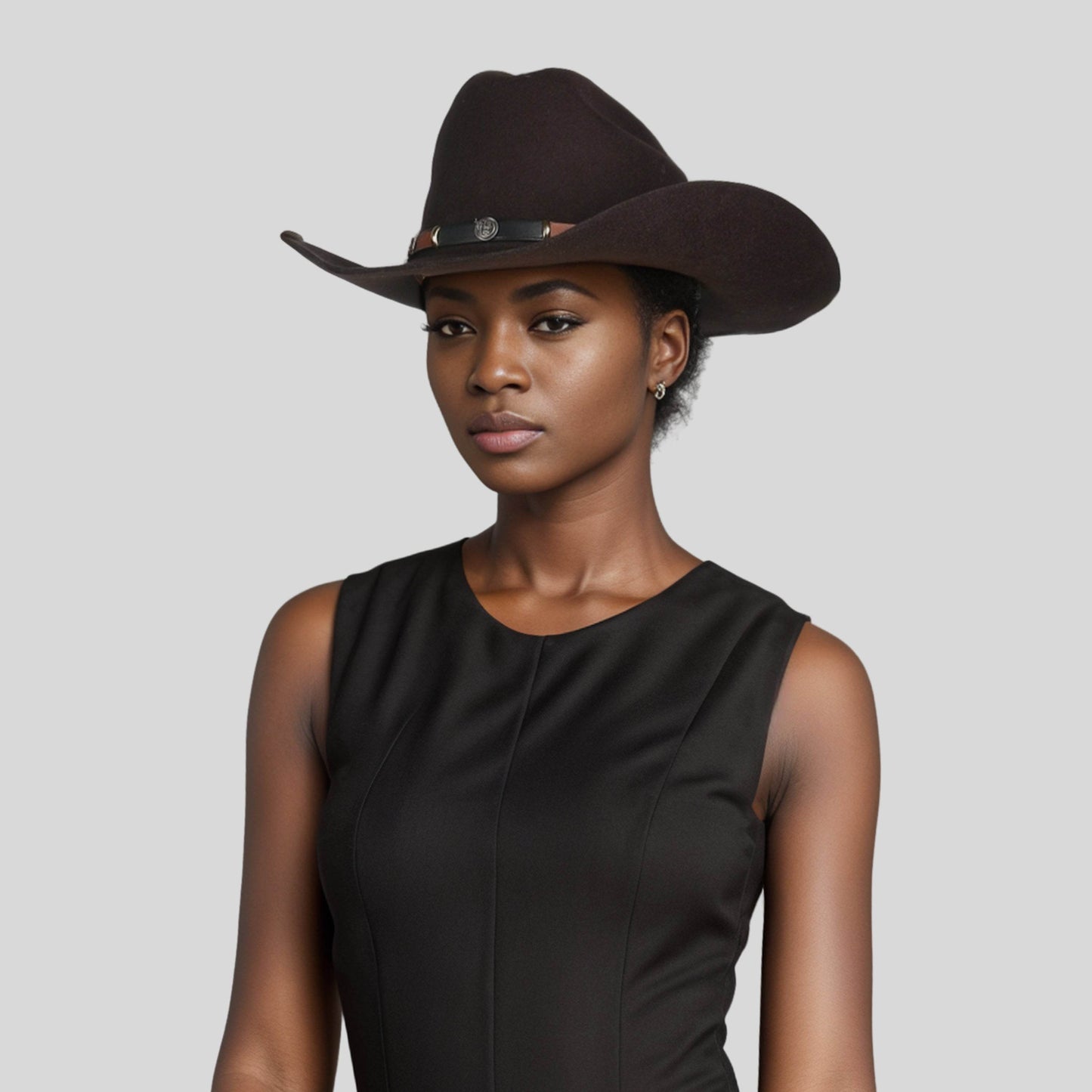 Premium Felt Cowboy Wide Brim Hat - hatsXcaps