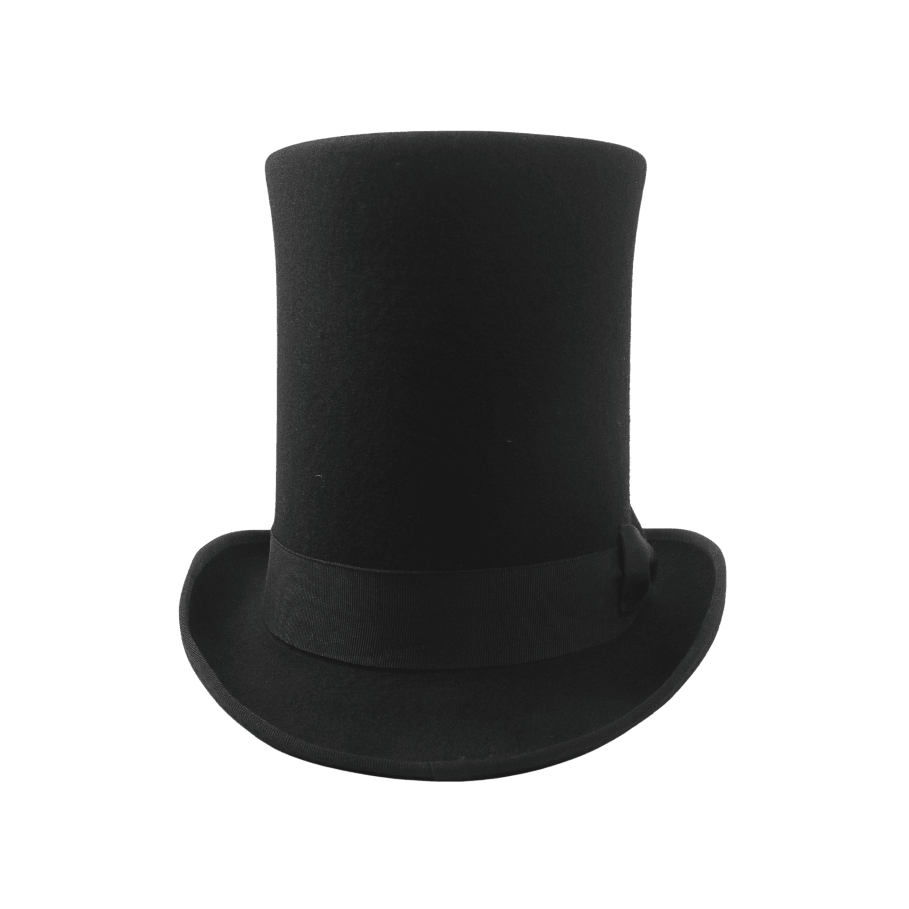 Classic High Crown Wool Felt Tall Top Hats with Removable Feather - hatsXcaps
