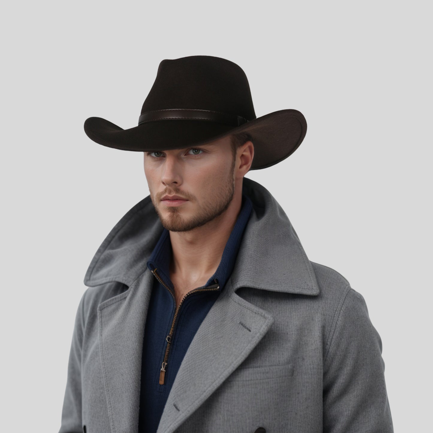 100% Pure Wool Cowboy Hats for Men and Women - hatsXcaps