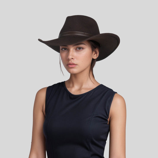 100% Pure Wool Cowboy Hats for Men and Women - hatsXcaps