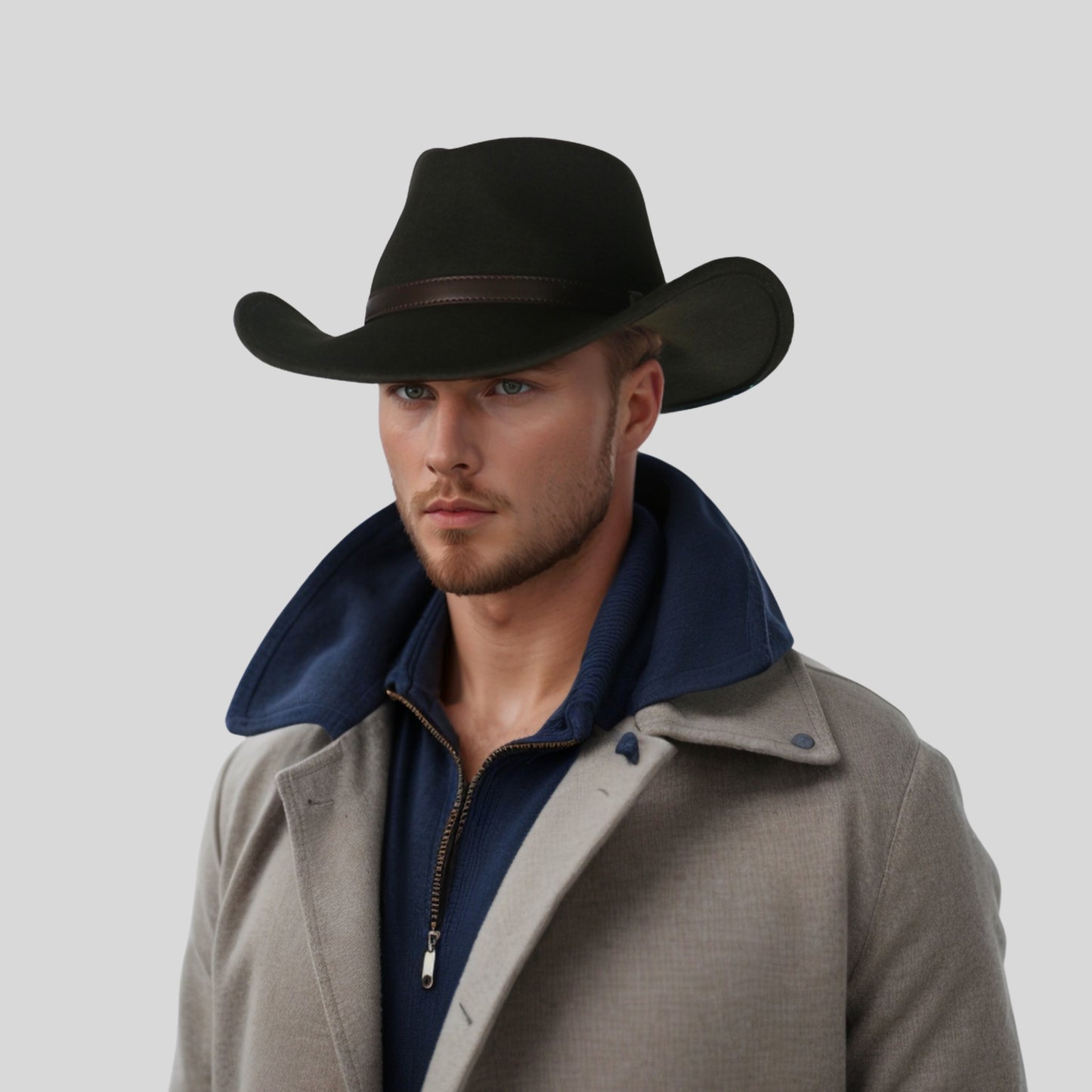 100% Pure Wool Cowboy Hats for Men and Women - hatsXcaps