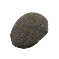 Scottish Wool Flat Cap, Harris Tweed Peaky Blinders Style Cap - hatsXcaps