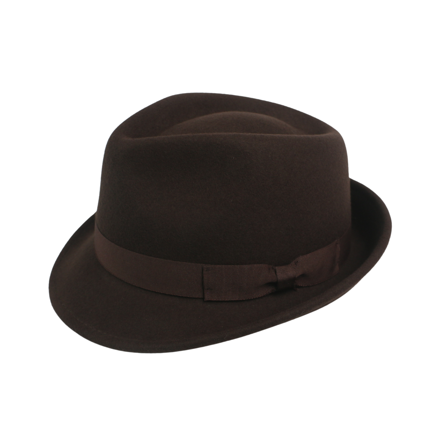 Teardrop Crown Trilby Short Brim Fedora Hat - hatsXcaps