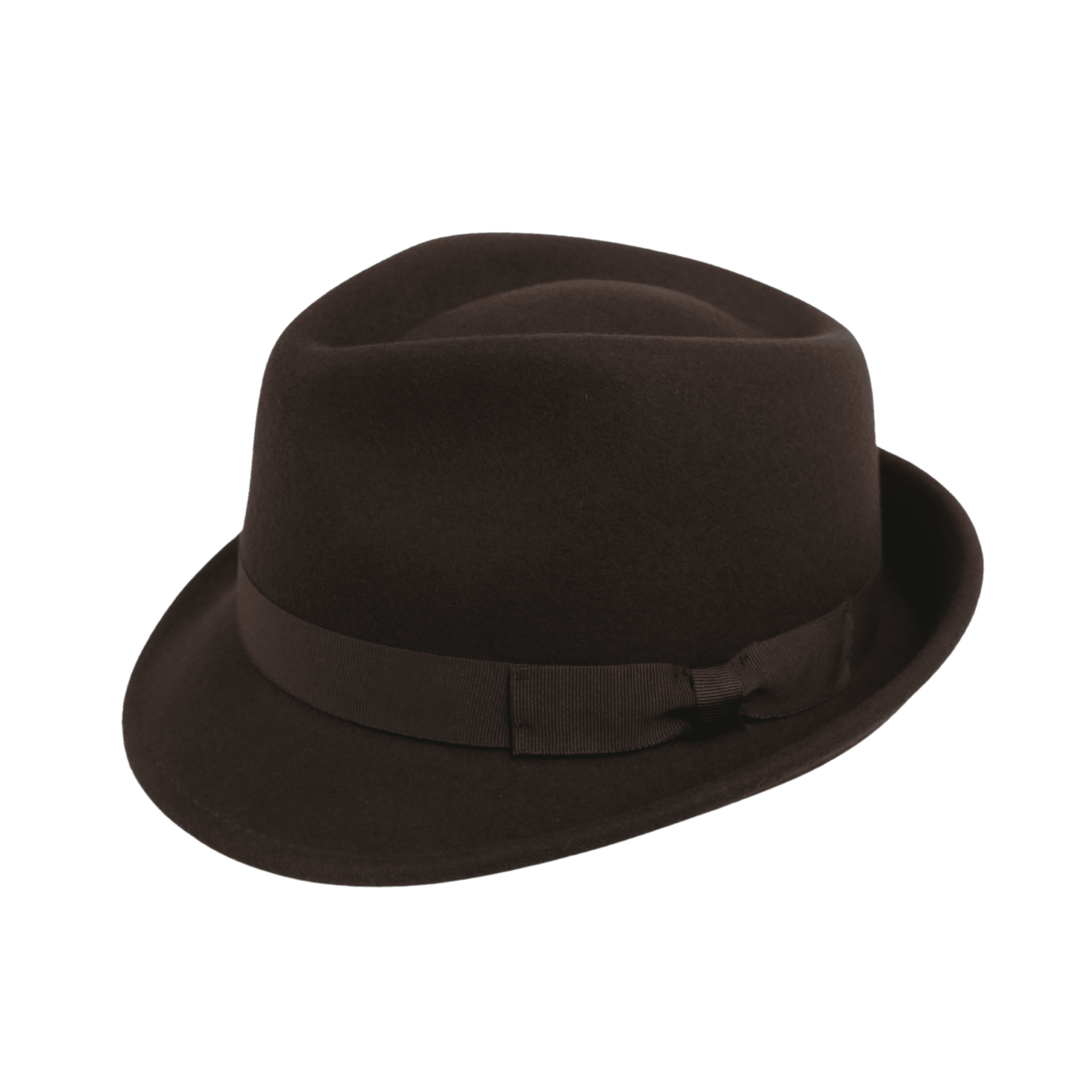 Teardrop Crown Trilby Short Brim Fedora Hat - hatsXcaps