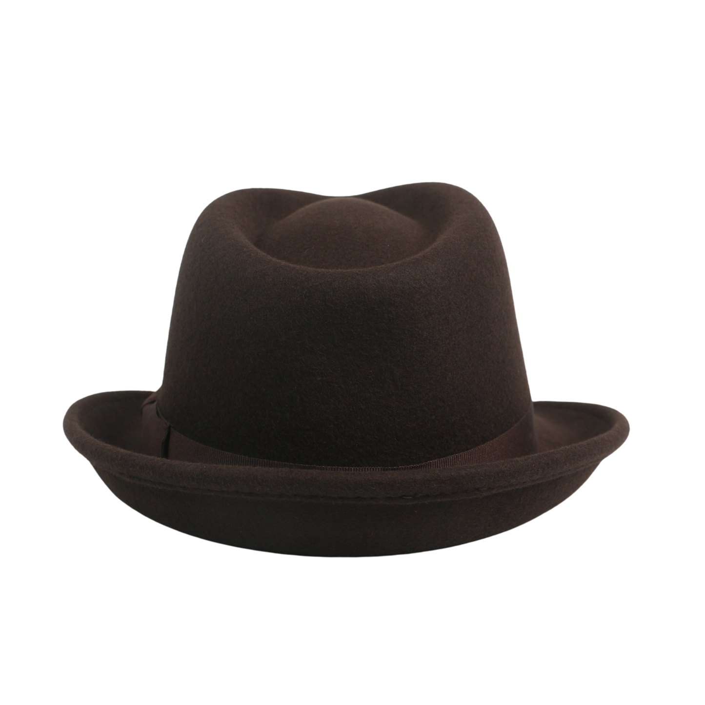 Teardrop Crown Trilby Short Brim Fedora Hat - hatsXcaps