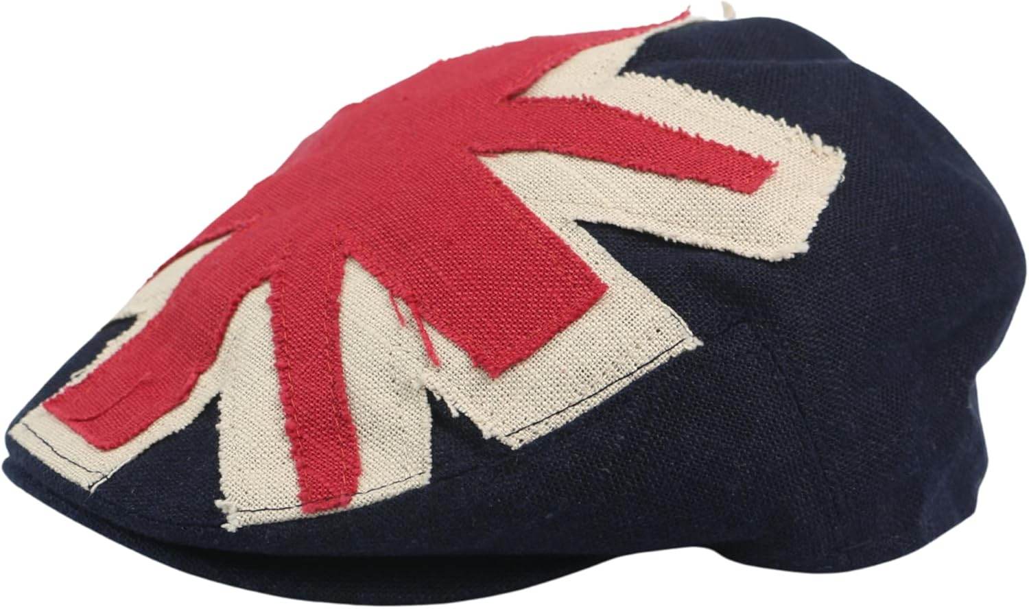 Classic United Kingdom Flag Flat Cap for Country Events - hatsXcaps