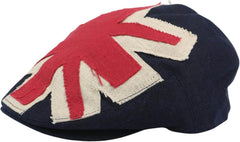 Classic United Kingdom Flag Flat Cap for Country Events - hatsXcaps