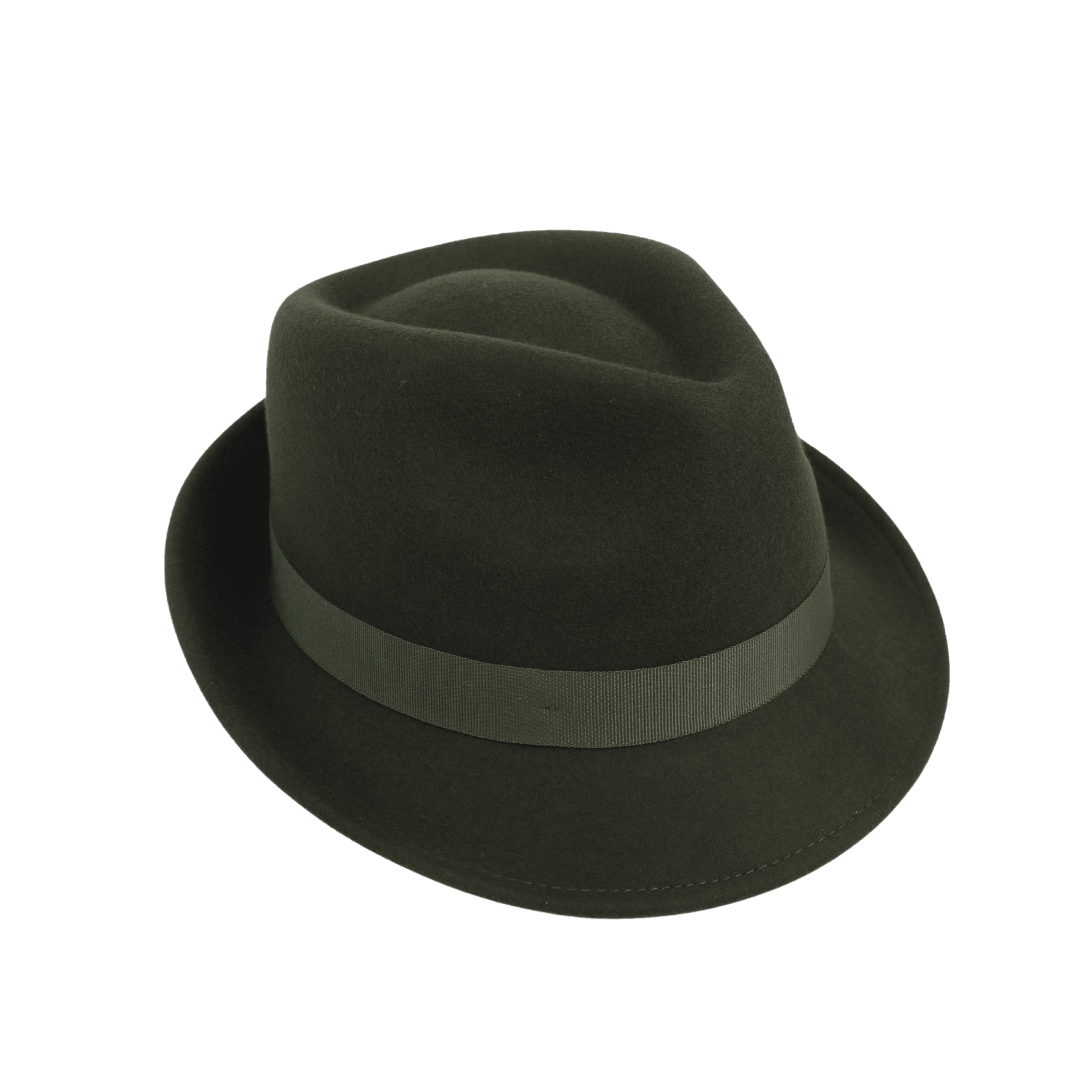 Teardrop Crown Trilby Short Brim Fedora Hat - hatsXcaps