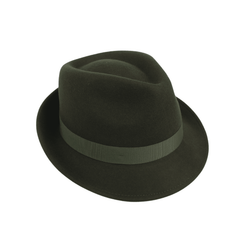 Teardrop Crown Trilby Short Brim Fedora Hat - hatsXcaps