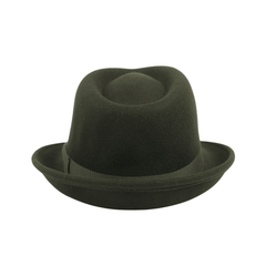 Teardrop Crown Trilby Short Brim Fedora Hat - hatsXcaps