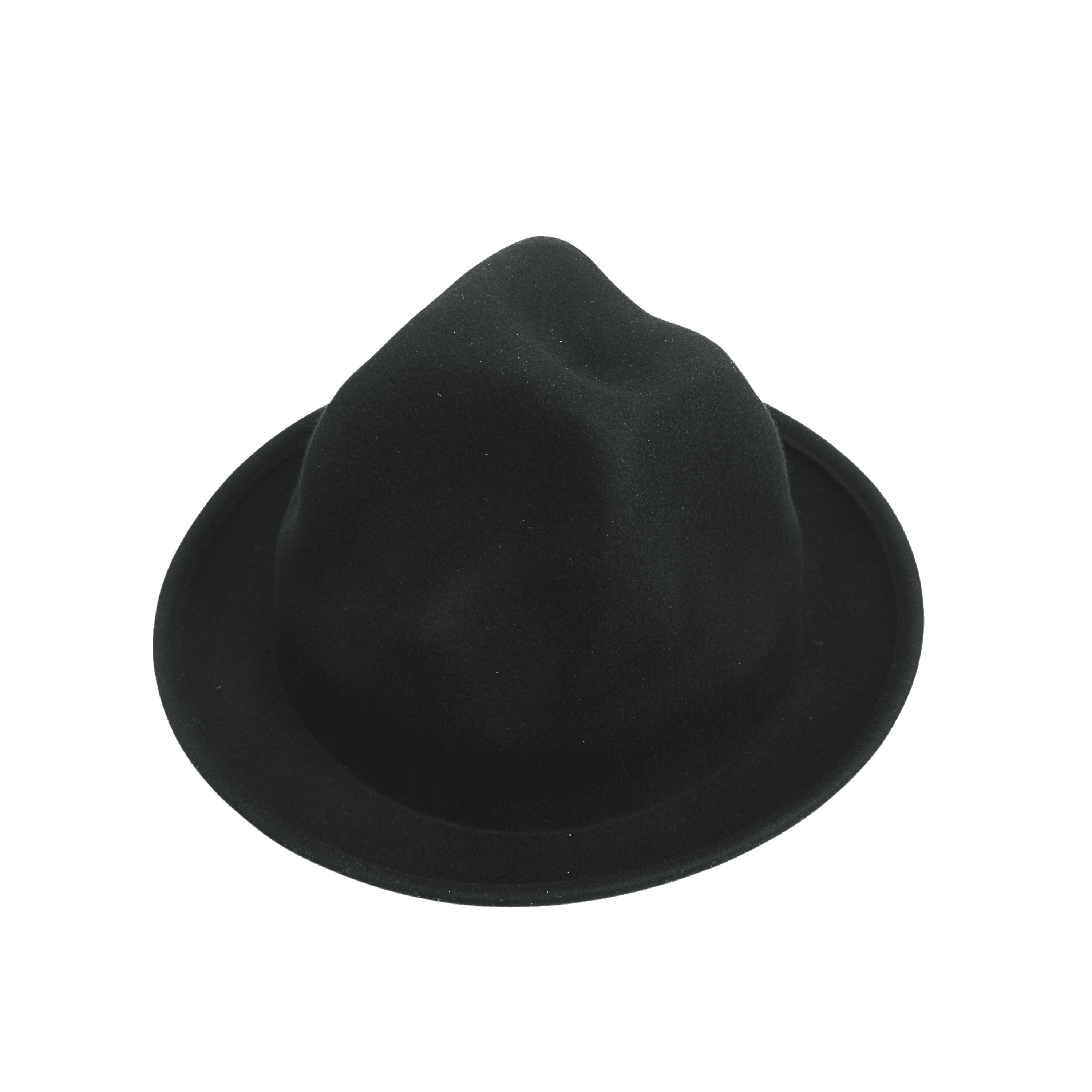 Oversized Mountain Black Wool Felt Top Hat - hatsXcaps