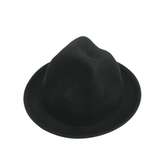 Oversized Mountain Black Wool Felt Top Hat - hatsXcaps