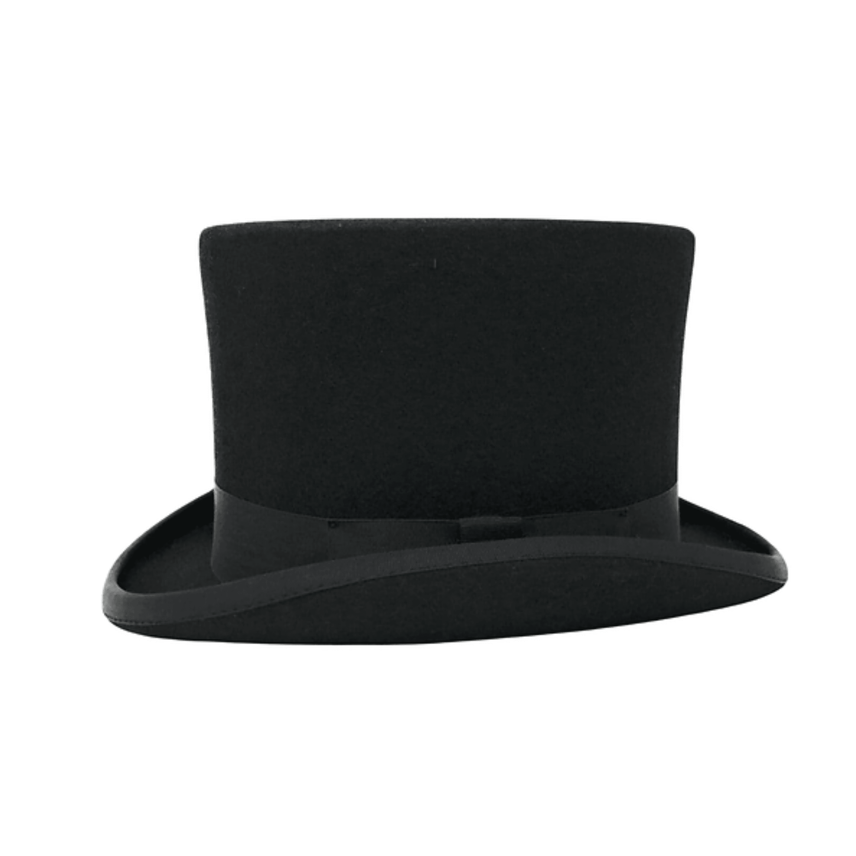 Wool felt Top Hats for Men Removable Feather High Crown - hatsXcaps