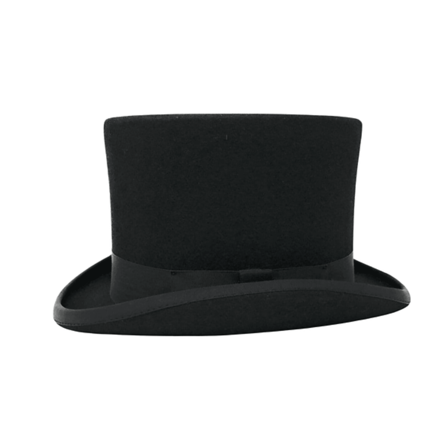 Wool felt Top Hats for Men Removable Feather High Crown - hatsXcaps