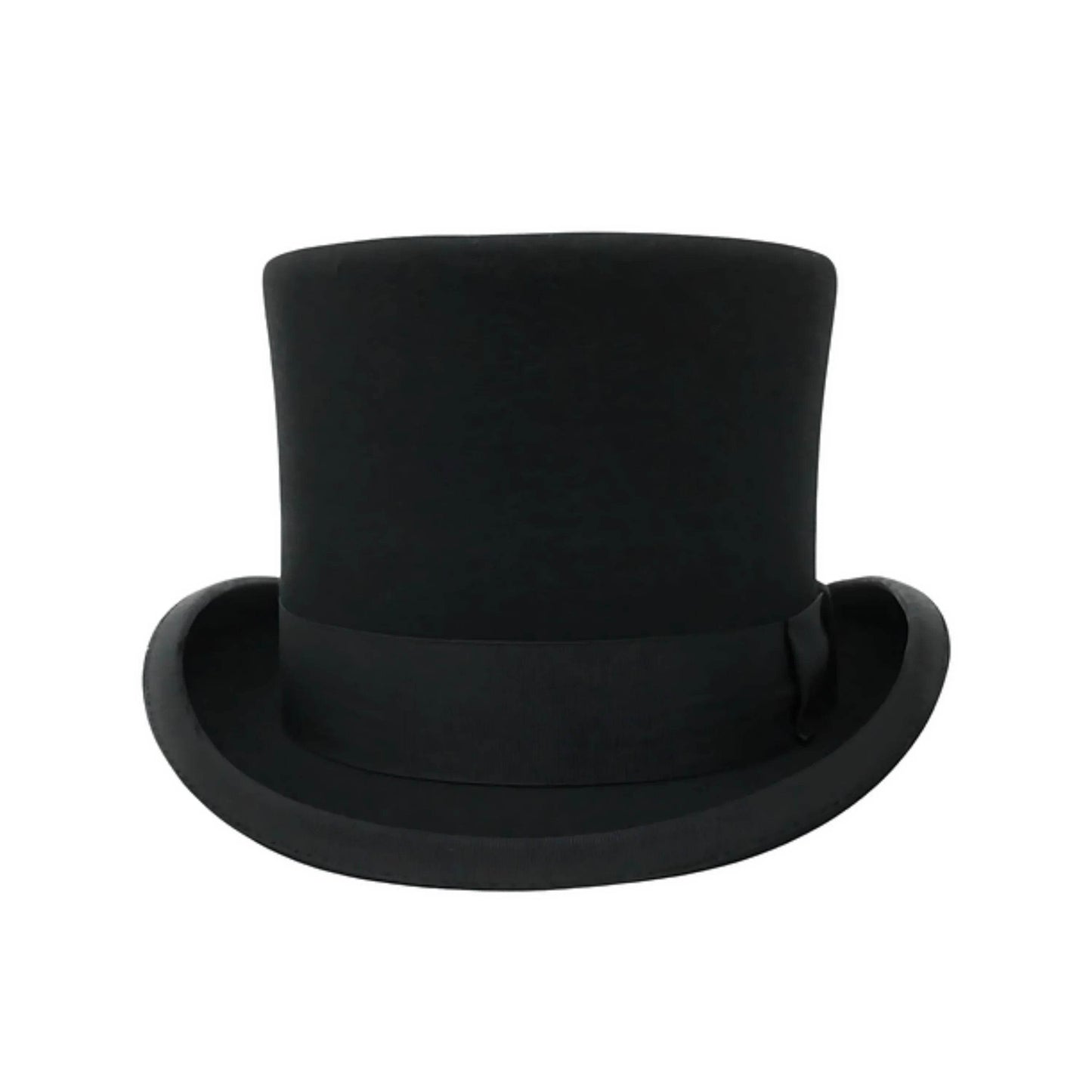 Wool felt Top Hats for Men Removable Feather High Crown - hatsXcaps