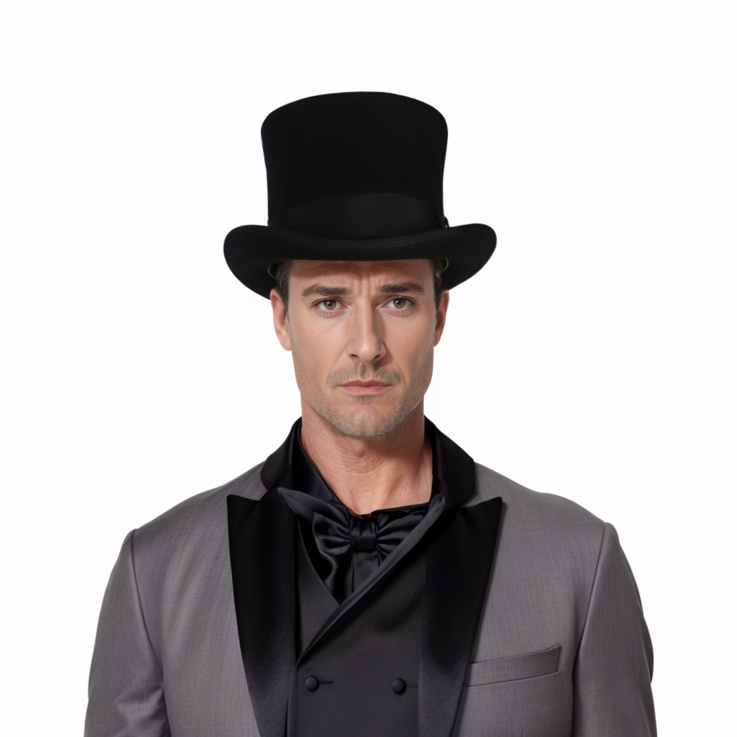 Classic Wedding Events Costume Hat - hatsXcaps, black traditional 5" top hat - wool felt Wool felt Top Hats,