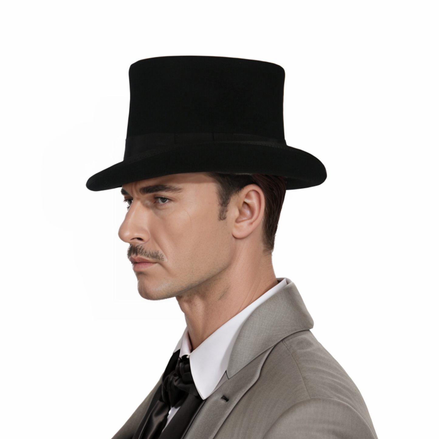 Wool felt Top Hats,brown royal ascot top hat, classic wedding events costume hat - hatsXcaps