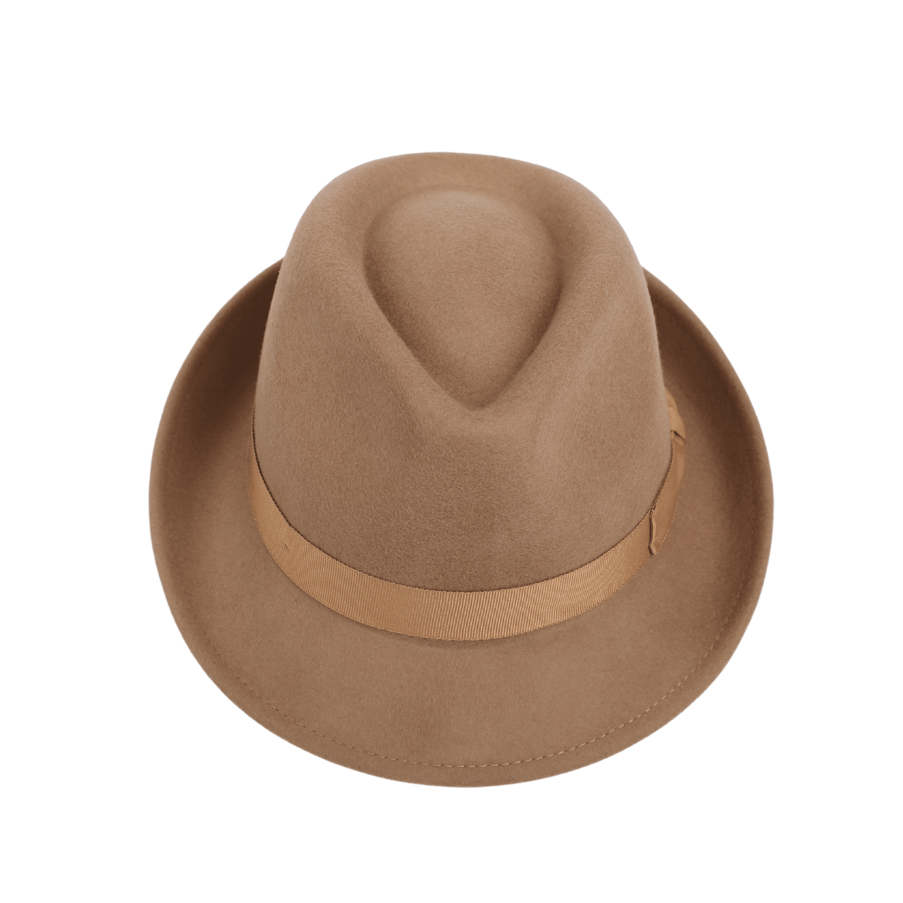 Teardrop Crown Trilby Short Brim Fedora Hat - hatsXcaps