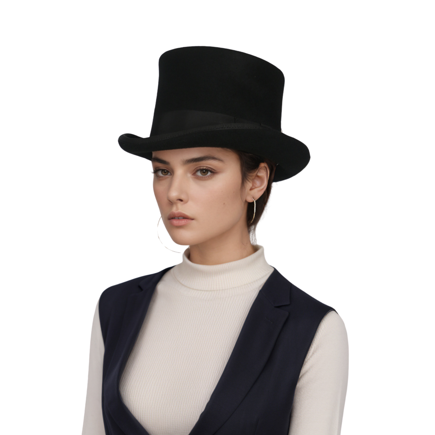 hand made wool top hat, wool felt Top Hats, Classic Wedding Events Costume Hat - hatsXcaps