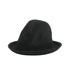 Oversized Mountain Black Wool Felt Top Hat - hatsXcaps