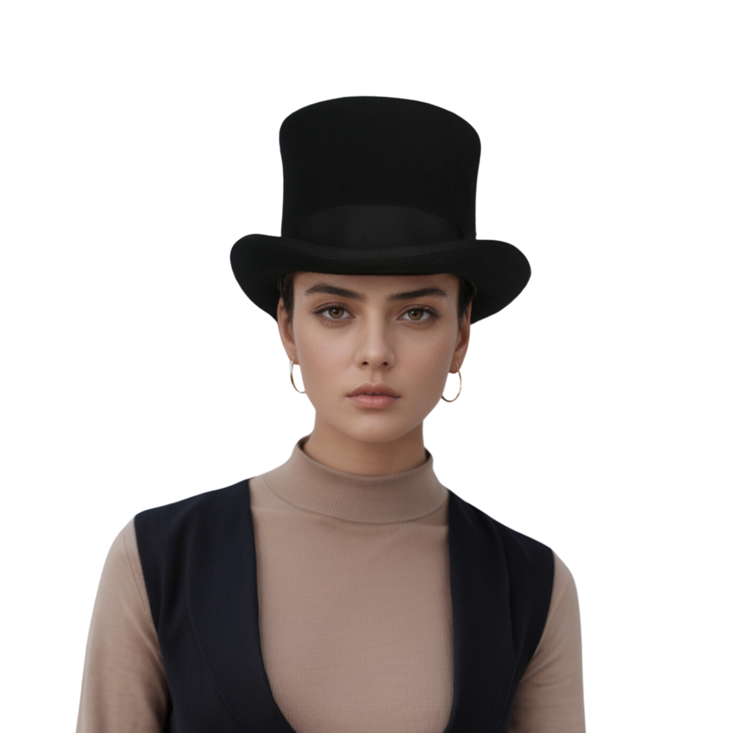 women wool felt Top Hats, Classic Wedding Events Costume Hat - hatsXcaps