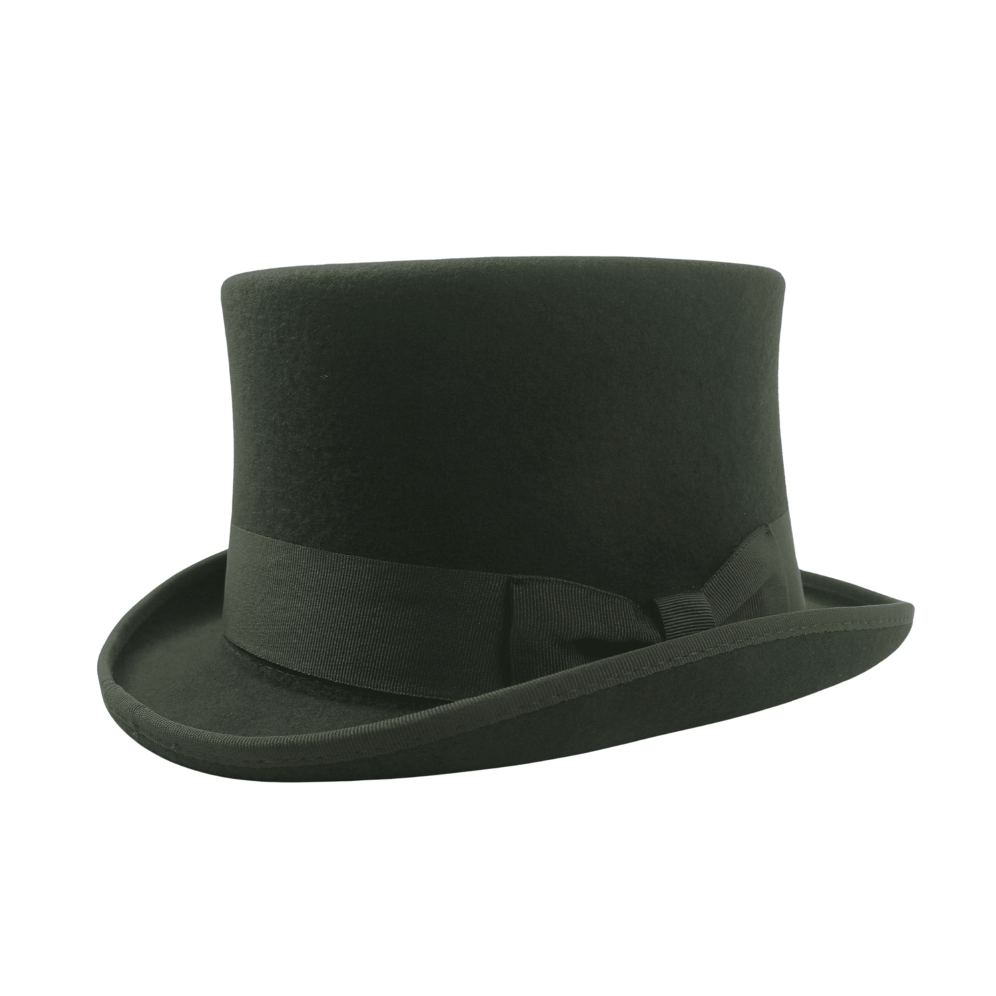 Wool felt Top Hats for Men Removable Feather High Crown - hatsXcaps