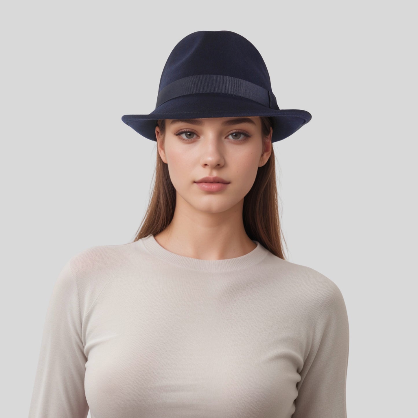 Teardrop Crown Trilby Short Brim Fedora Hat - hatsXcaps