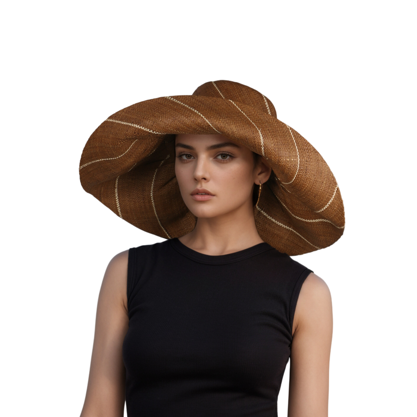 Women's Wide Brim Mimosa Sun Hat for Summer Beach - hatsXcaps