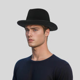 100% Wool Trilby Homburg Hat for Men - hatsXcaps