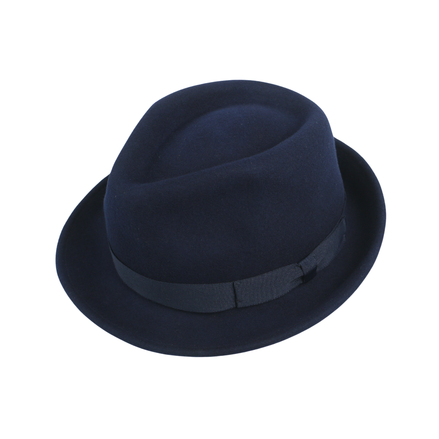 Teardrop Crown Trilby Short Brim Fedora Hat - hatsXcaps