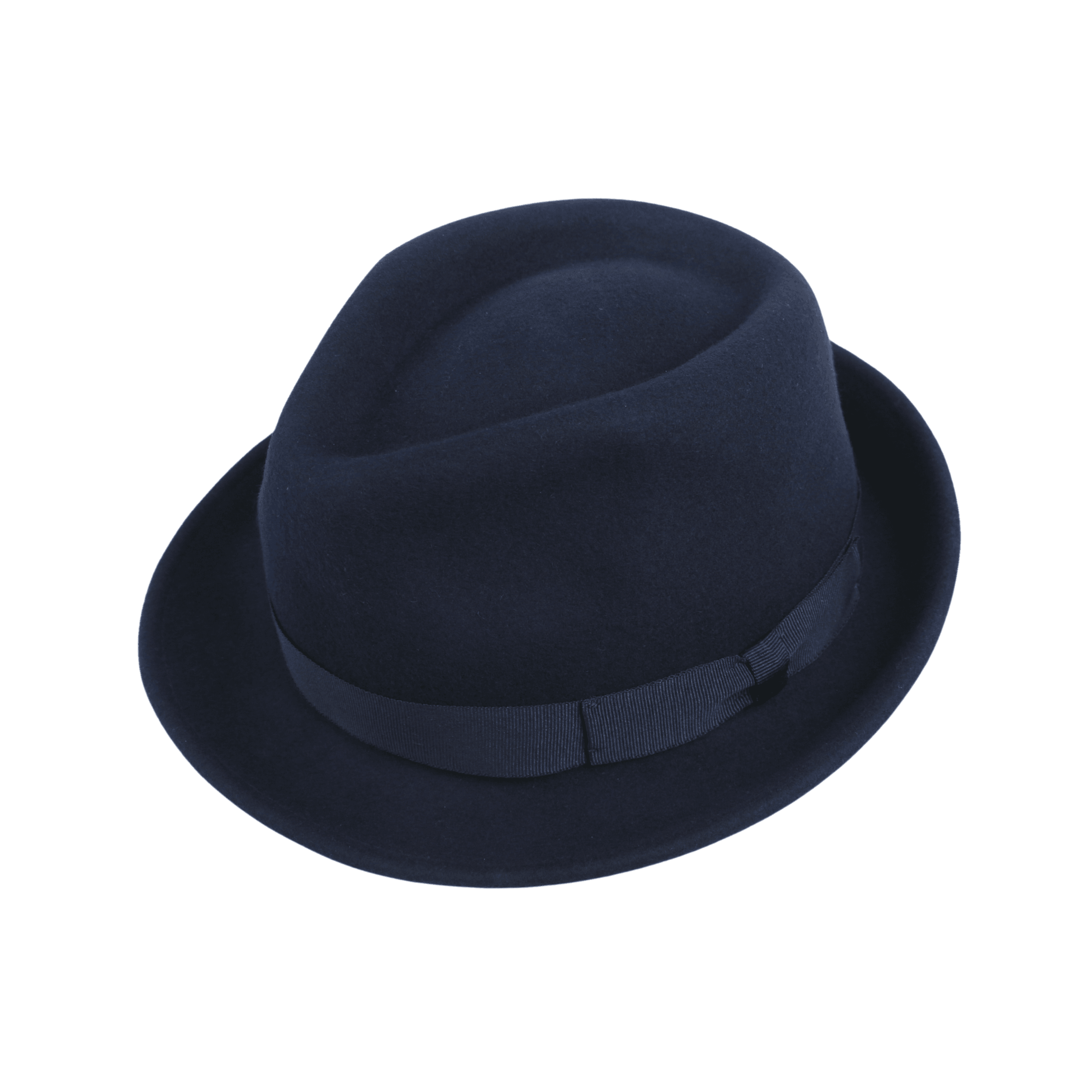 Teardrop Crown Trilby Short Brim Fedora Hat - hatsXcaps