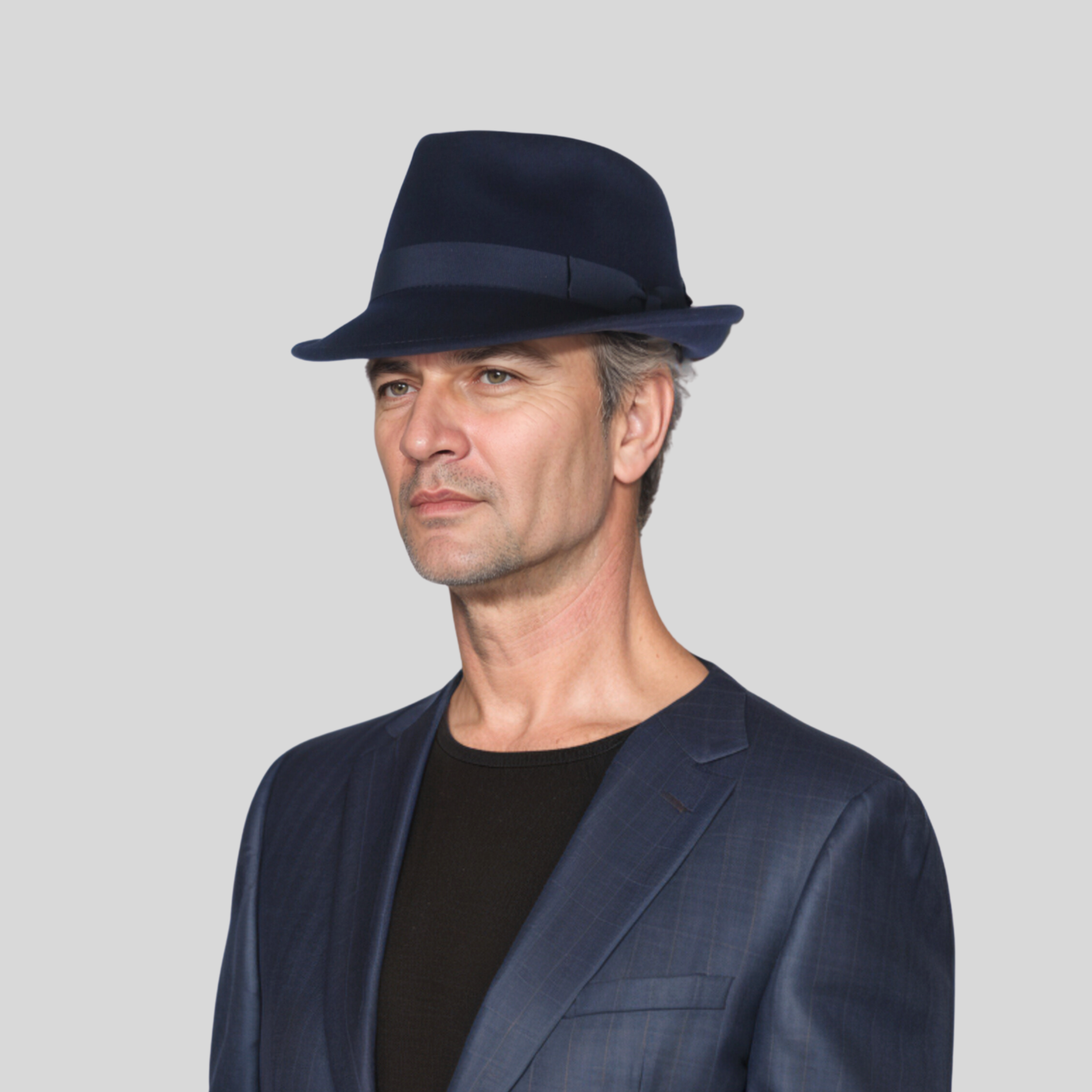 Teardrop Crown Classic Wool Trilby Fedora Hat - hatsXcaps