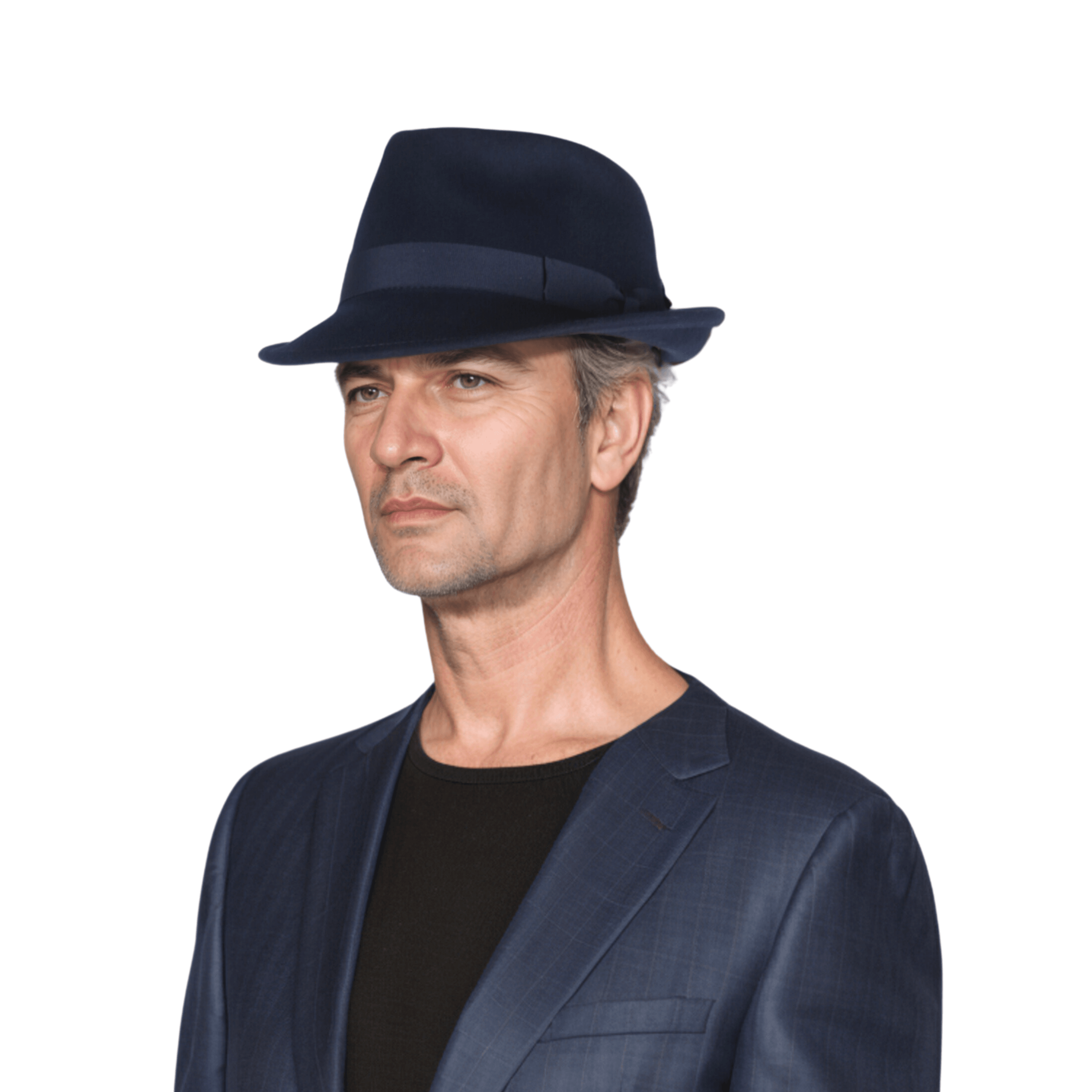 Teardrop Crown Trilby Short Brim Fedora Hat - hatsXcaps
