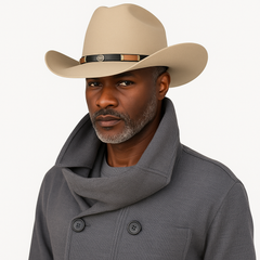 Premium Felt Cowboy Wide Brim Hat - hatsXcaps
