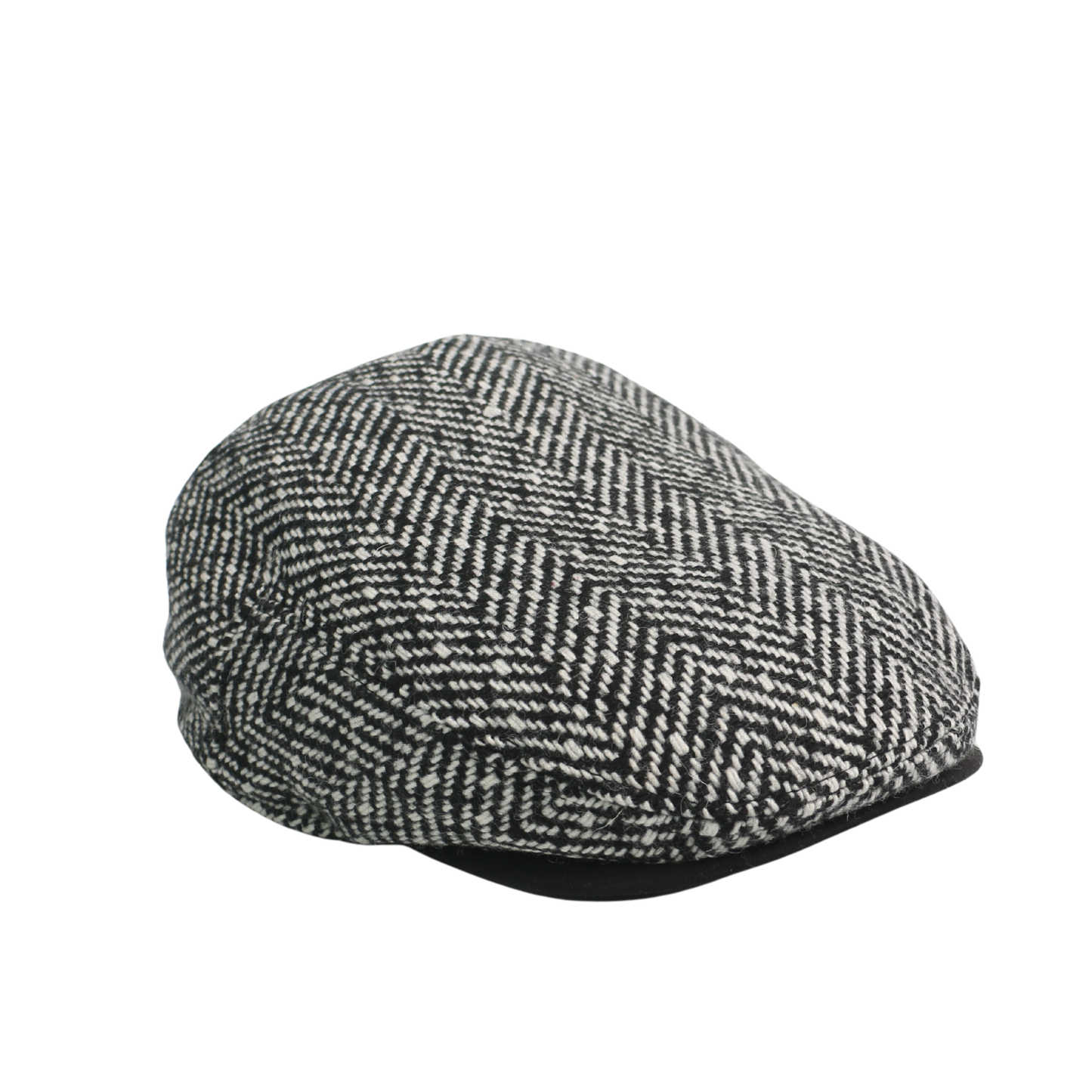 Classic Black & White Tweed Hat for Casual & Formal Wear