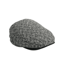 Classic Black & White Tweed Hat for Casual & Formal Wear - hatsXcaps