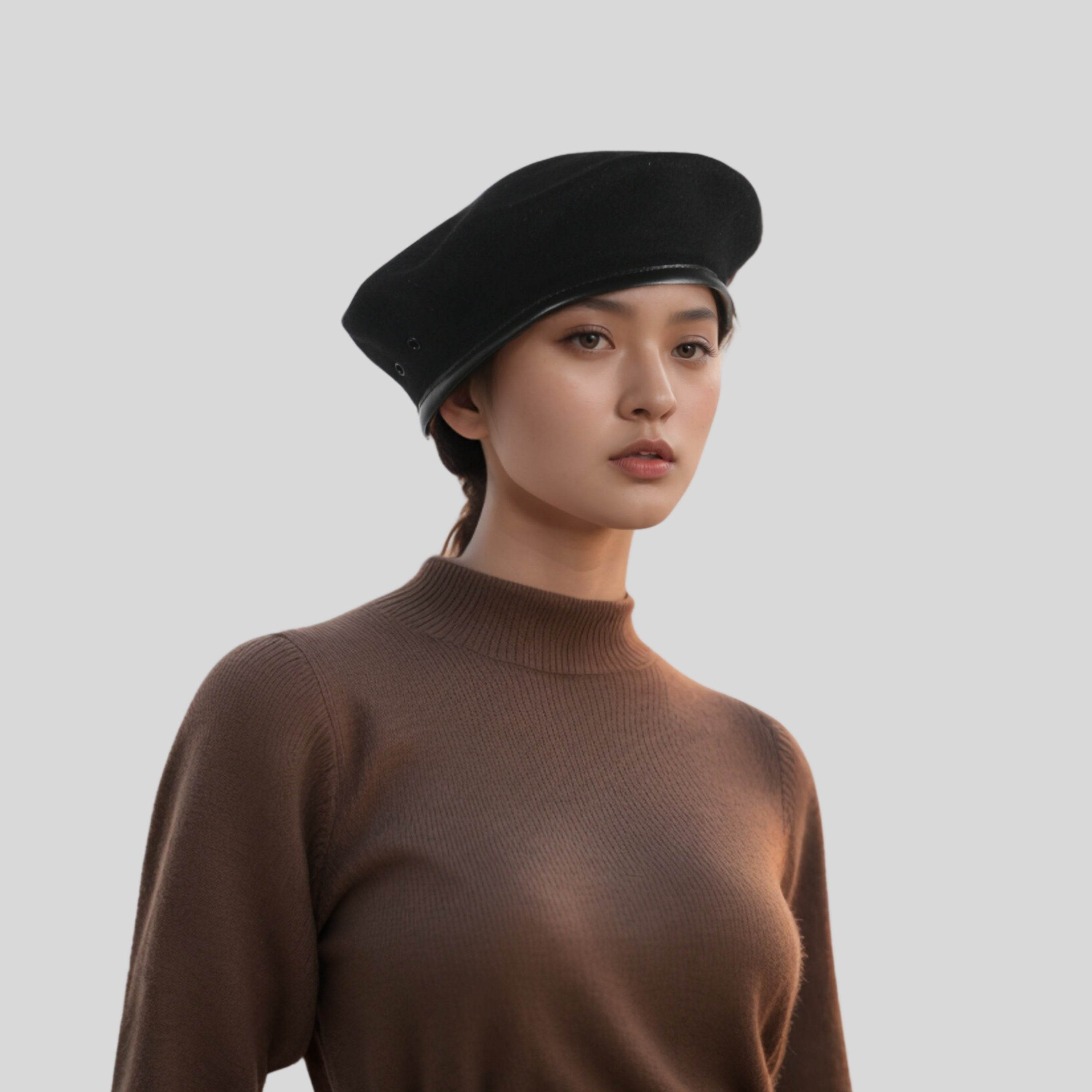 Classic Military Wool Beret for Men and Women - hatsXcaps