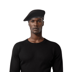 Classic Military Wool Beret for Men and Women - hatsXcaps