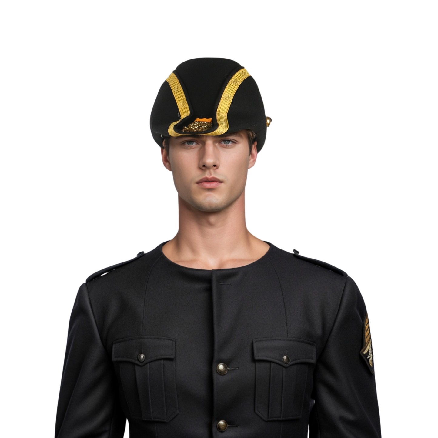 Handmade 100% Wool Felt Military Naval Hat