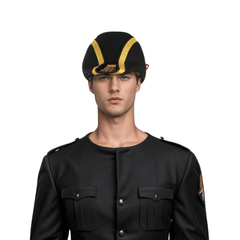 Handmade 100% Wool Felt Military Naval Hat - hatsXcaps