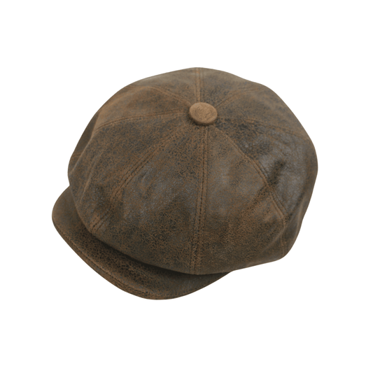 Newsboy Leather Caps for Men and Women - 100% Sheepskin - hatsXcaps