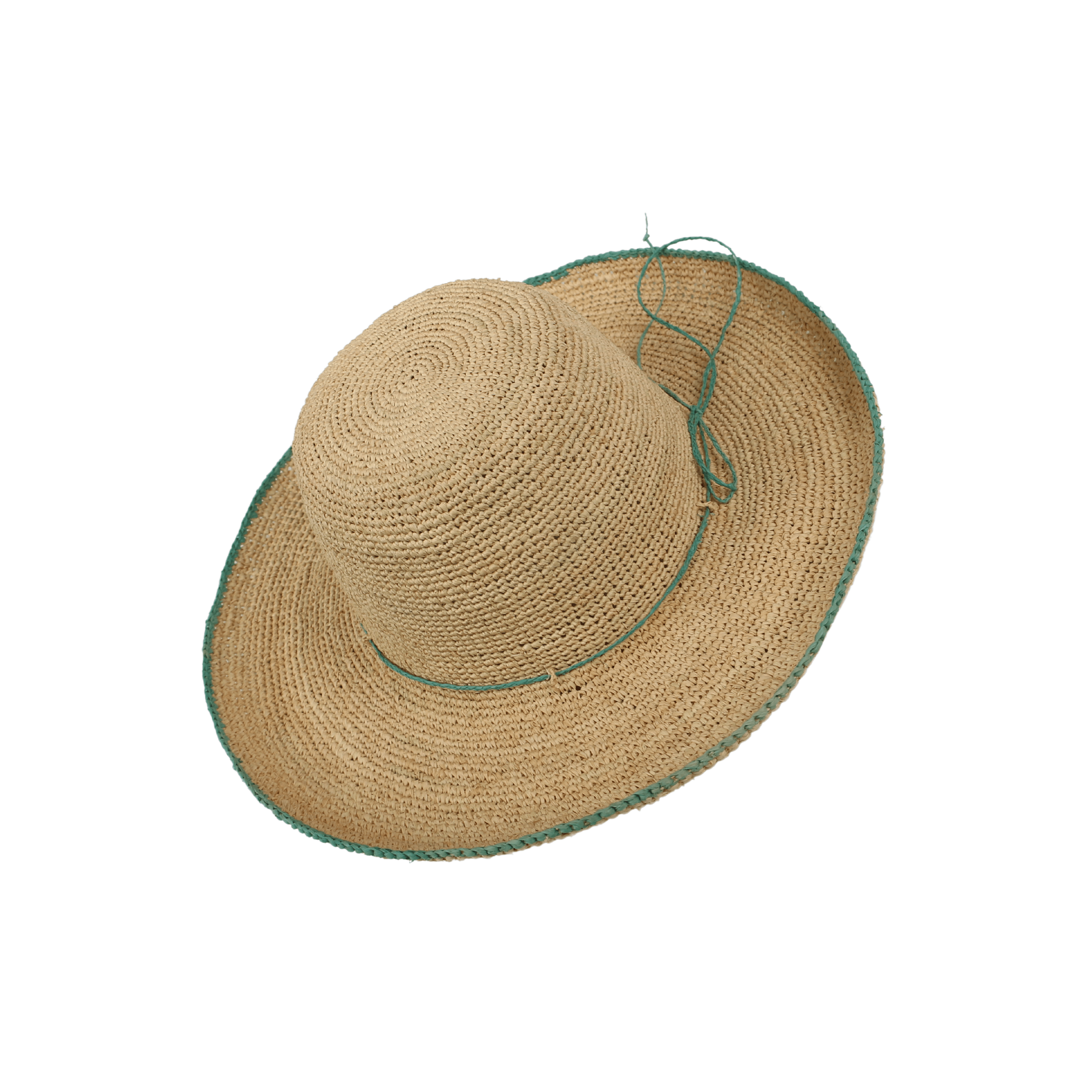 Women Madagascan Raffia Camille Crochet Wide Brim Sun Hat - hatsXcaps