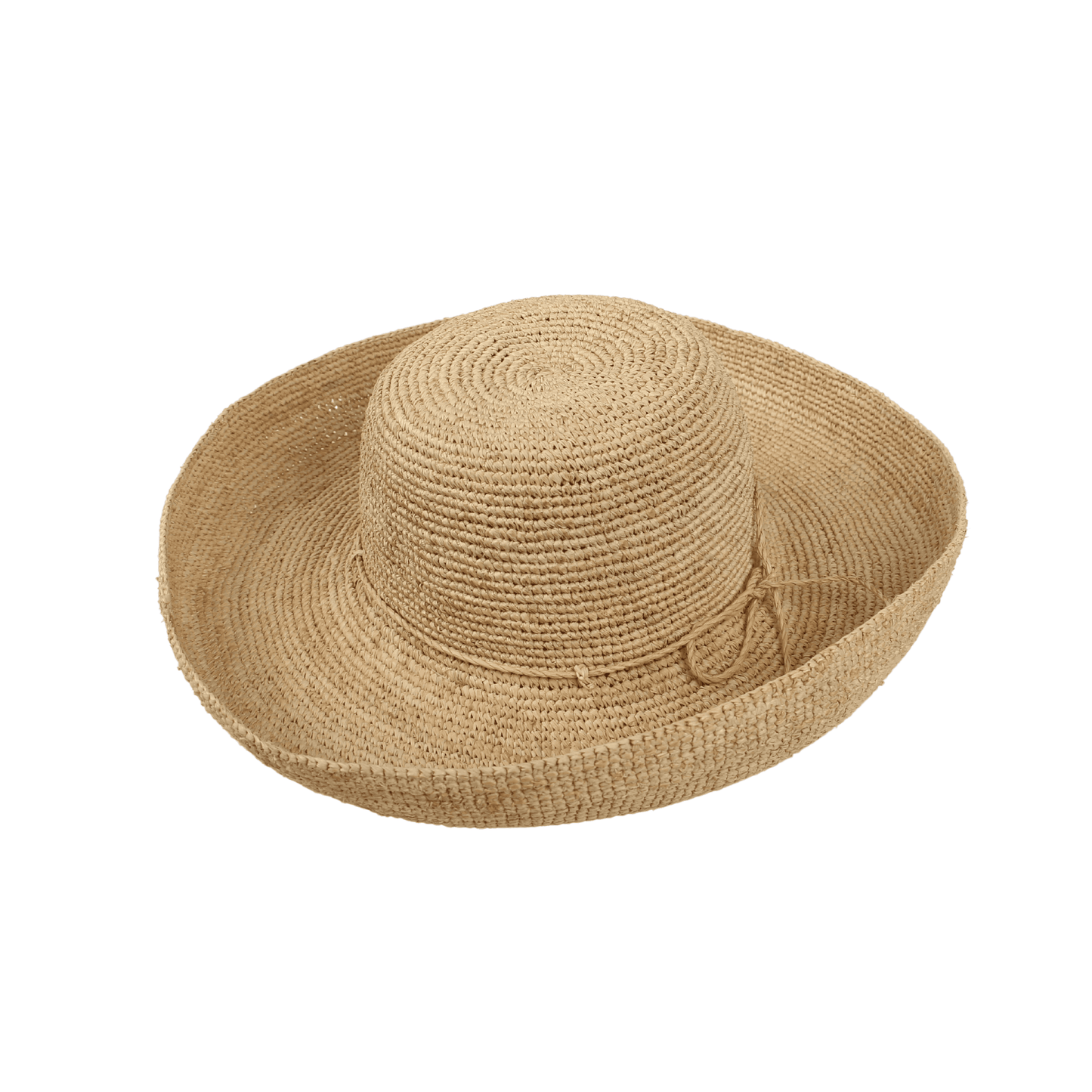 Women's Madagascan Raffia Sun Hat Wide Brim Fold-able 3