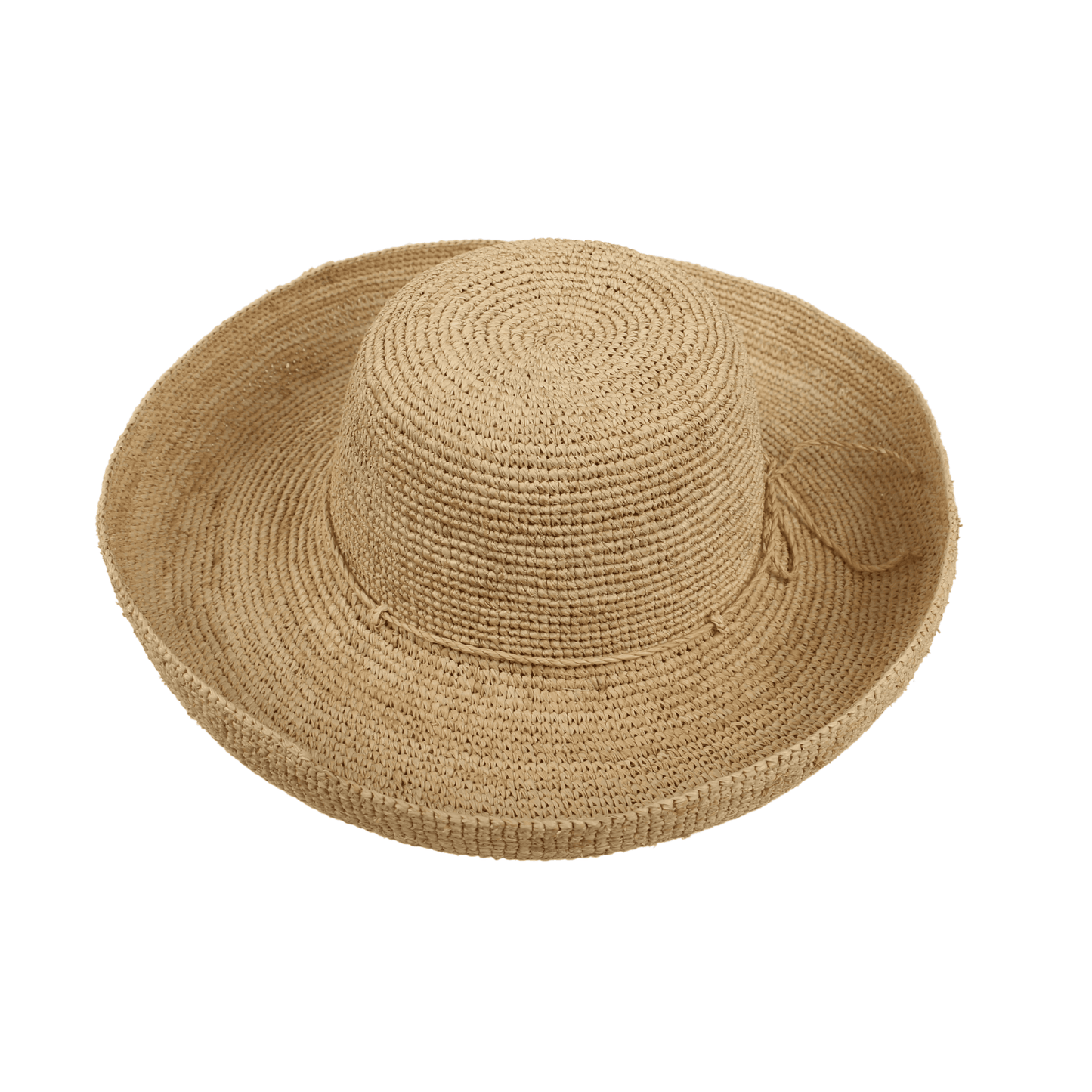 Women's Madagascan Raffia Sun Hat Wide Brim Fold-able